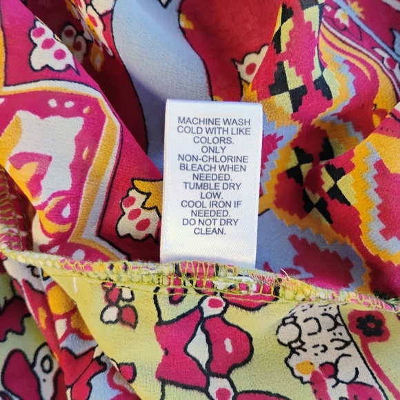 Cato Collection Top Womens Plus 22/24 Multicolor Beaded Bohemian Babydoll Sheer - Picture 7 of 11